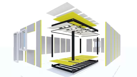 Security Office Container House , Detachable Fabricated Modular Container House