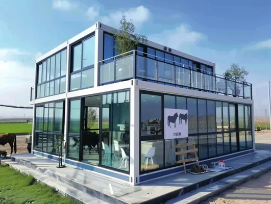 Elihouses 20Ft Modern Customized Detachable Container Home 40ft Portable Home With Big Glass Wall