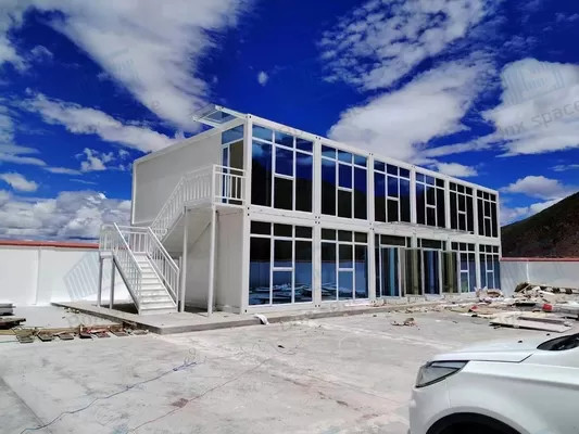 Easy Assembly And Disassembly Prefab House With Insulated Glass Wall Container Office For Mining Construction Site