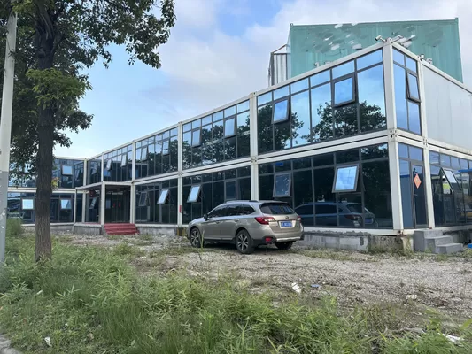 Flexible And Convenient Portable Site Office Container Modular Steel Frame Rock Wool Sandwich Panel Modular House