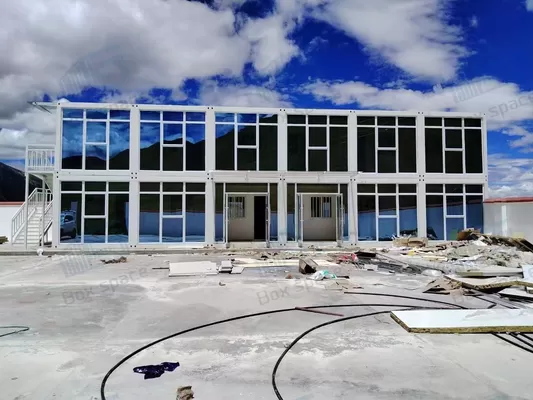 75mm Glass Wool Insulation Layer Flat Pack Container House For Easy Transportation