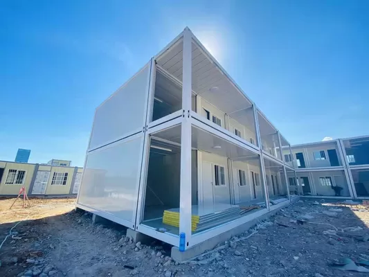 Wind Resistant Flat Pack Shipping Container Homes Steel Prefab Mobile House