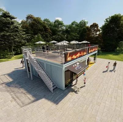 Custom Modified 20 Feet Portable Container Coffee Shop Luxury Container House For Coffee Shop