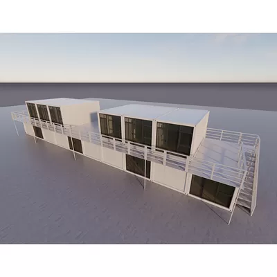 Customized Office Pod Booth Temporary Construction Site Stackable Prefab Modular Building With Modern Outlook