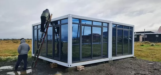 BOX SPACE Luxury Modern Prefabricated Steel And Sandwich Panel Mobile Home Flat Pack Container House