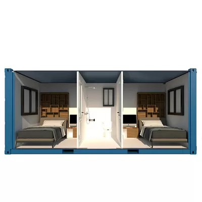 2 Bedroom Flat Pack Container House Q235B Anti Rust Prefab Modular Homes