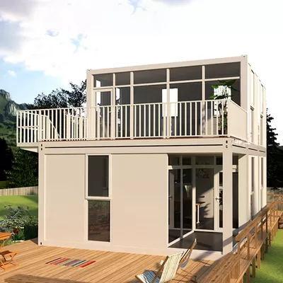 Wood Cladding Fast Build Smart Home Galvanized Container Home Shipping Container House